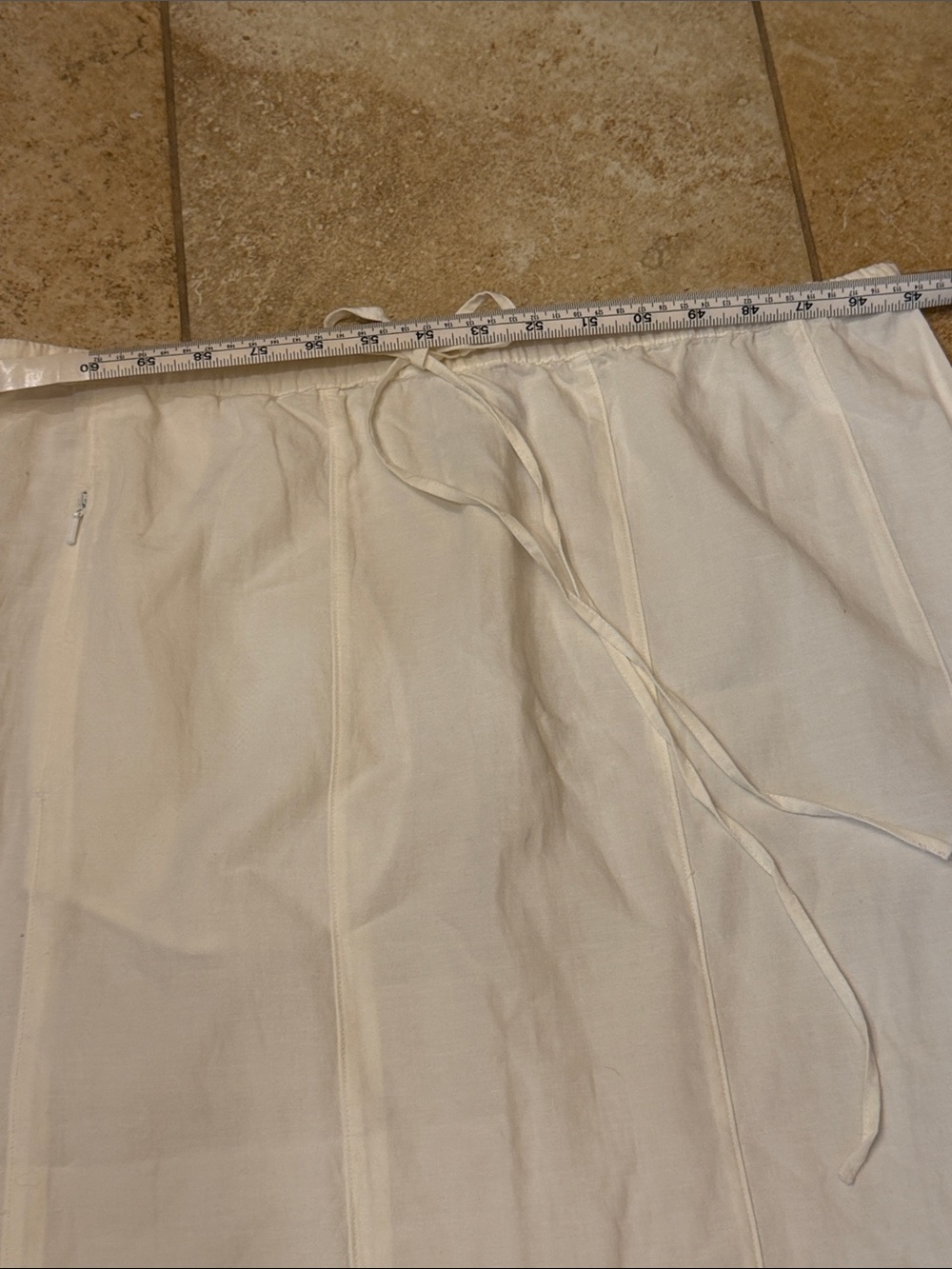 The North Face Women's White Ruffled-Hem Lace Detail Midi Skirt Linen Blend M - Picture 11 of 13